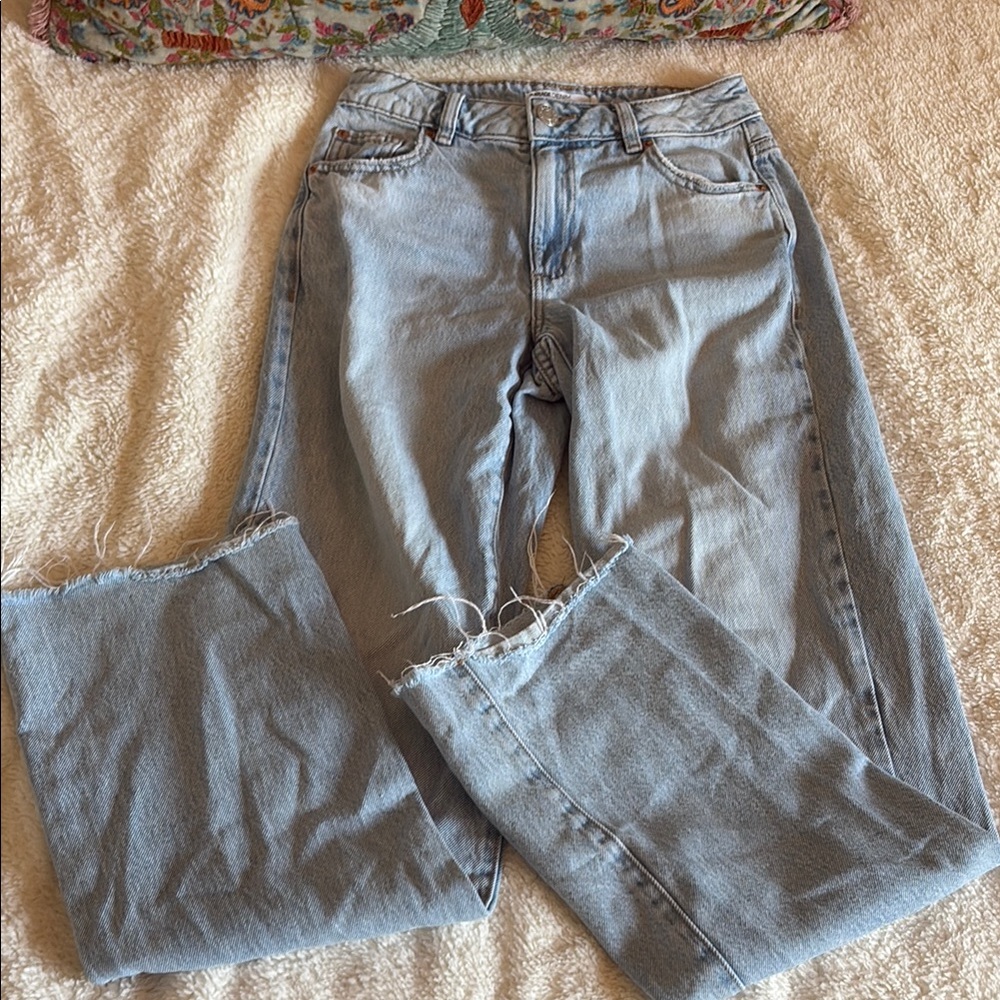 Garage Blue Straight Leg Jeans Classic Style